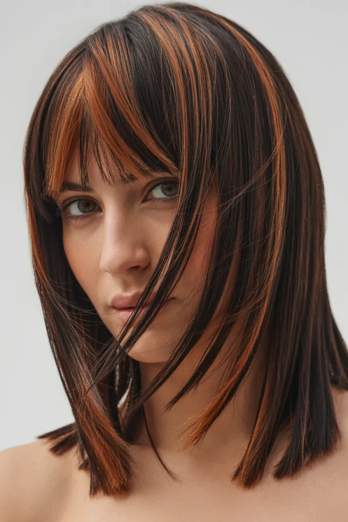 Angled Peek A Boo Bangs