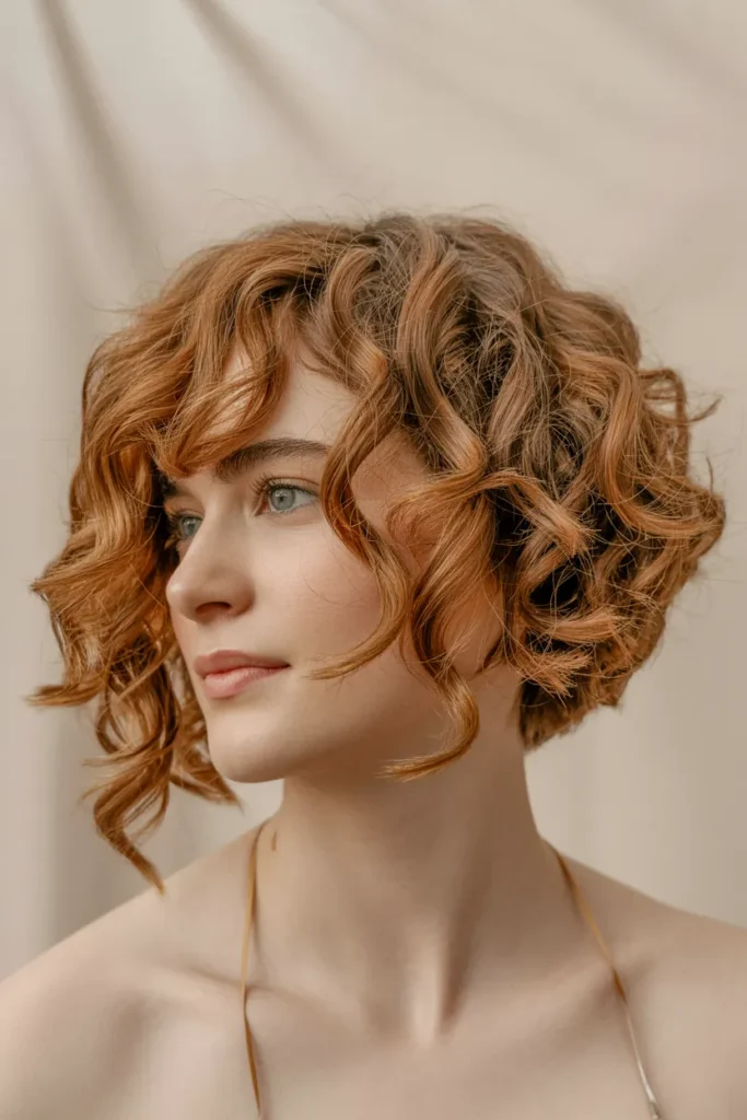 Asymmetrical Curl Bob