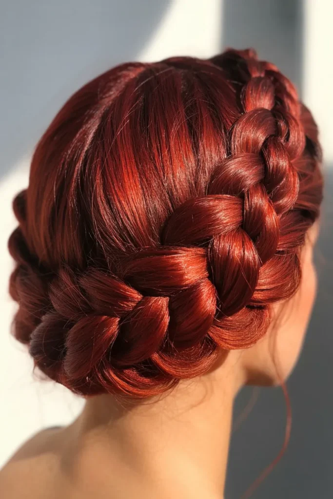 Bold Red Braided Crown