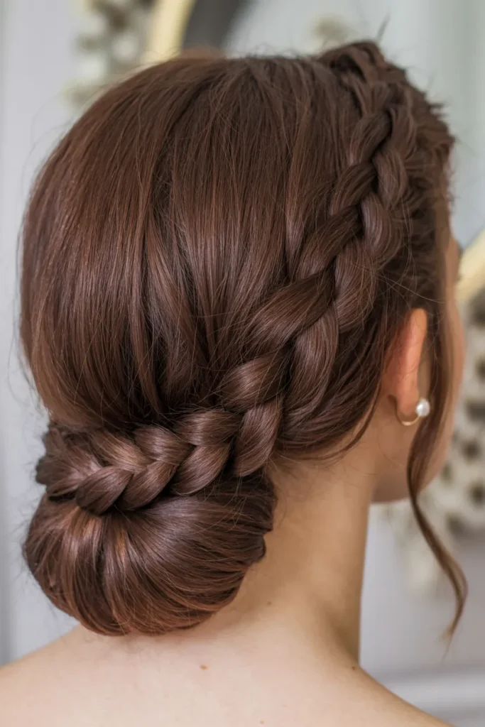 Braided Low Chignon