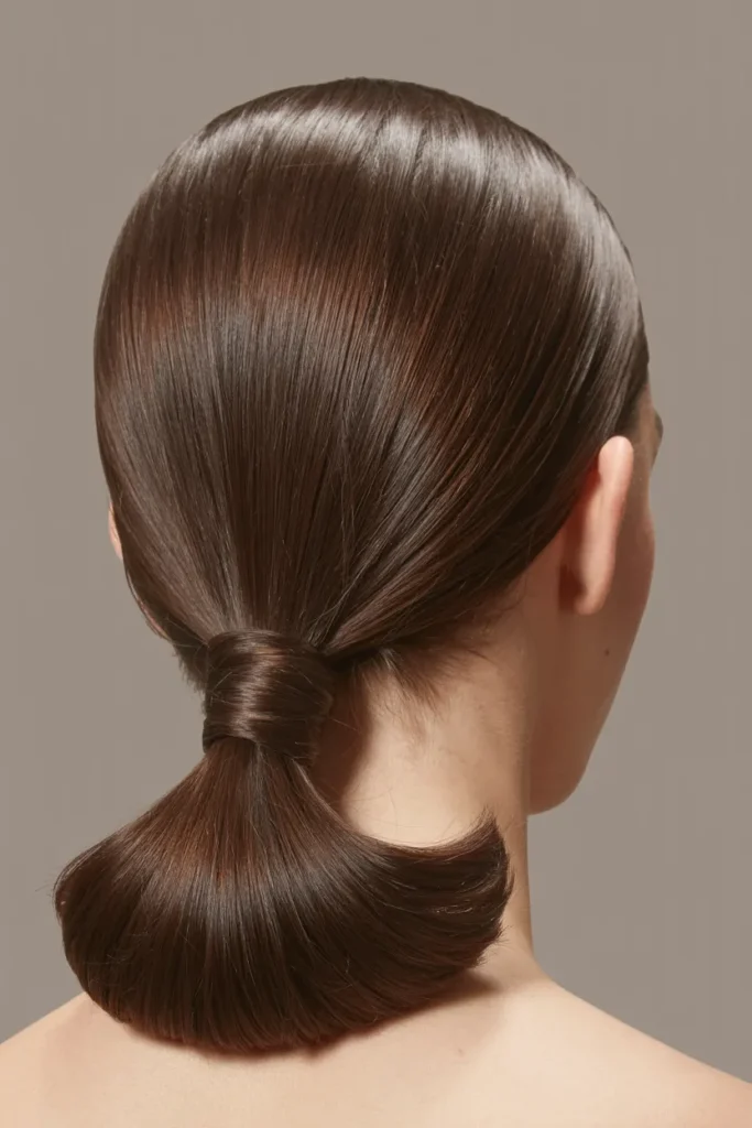 Brushed-Back Ponytail