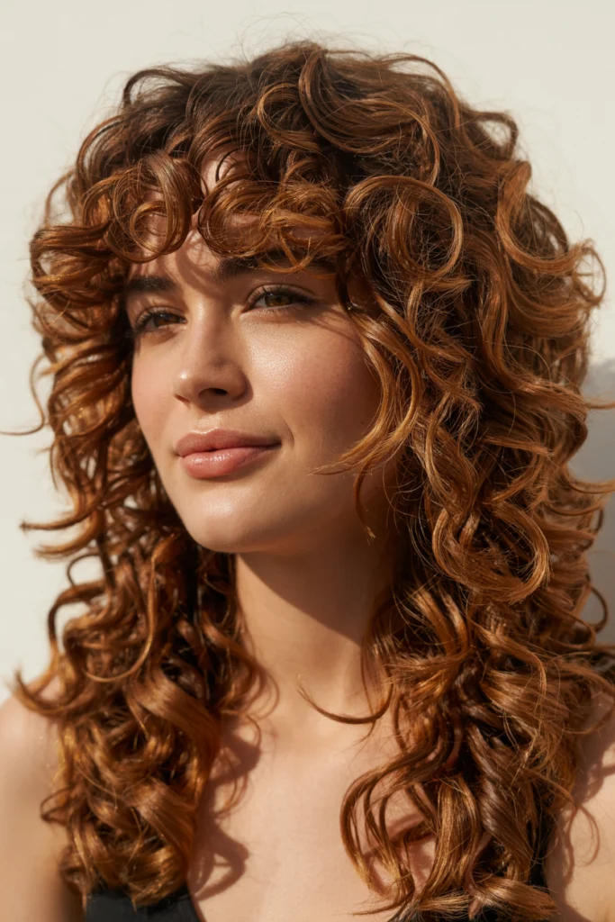 Curly Peek A Boo Bangs