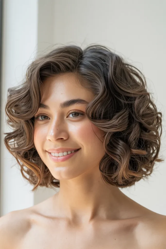 Feathered Curl Bob