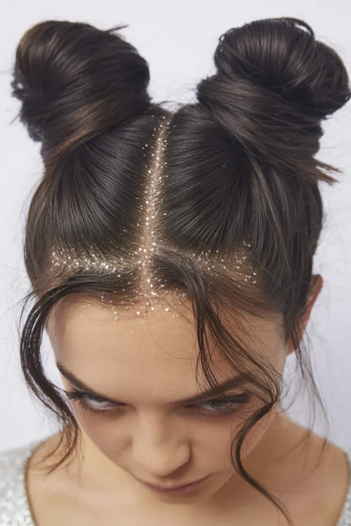 Glitter Space Buns