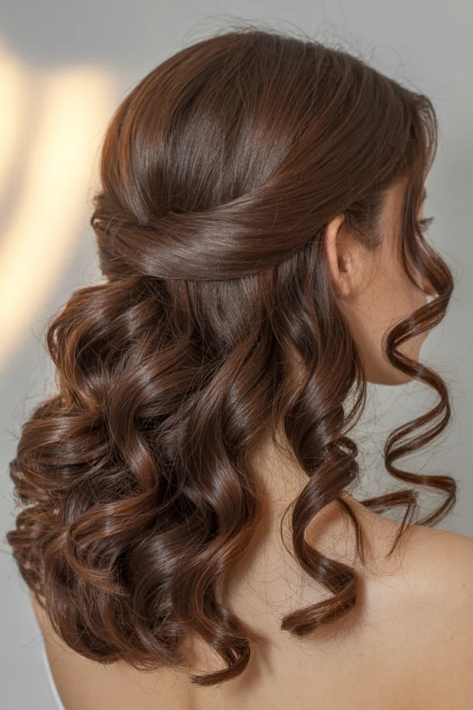 Half-Up, Half-Down Curls