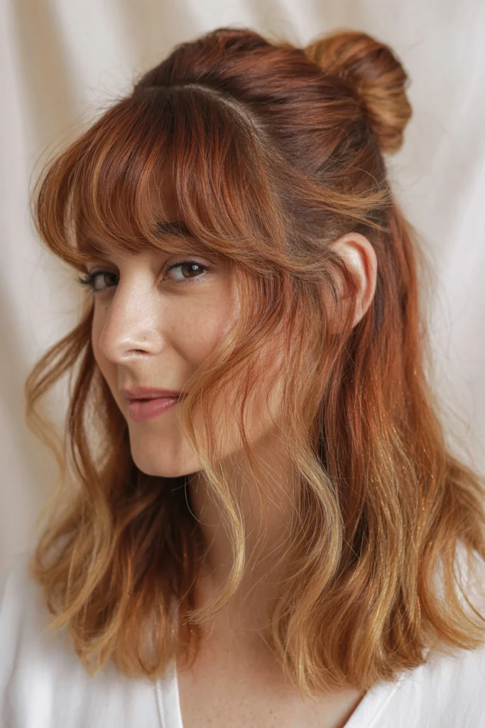 Half-Up Peek A Boo Bangs