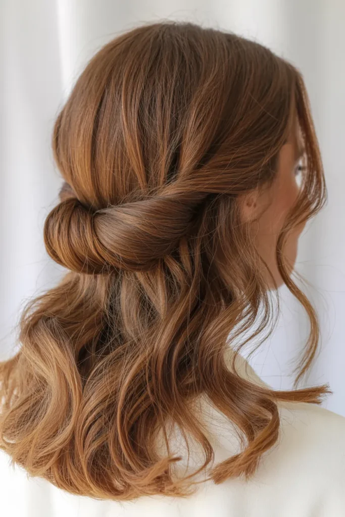 Loose Twisted Half-Up Style
