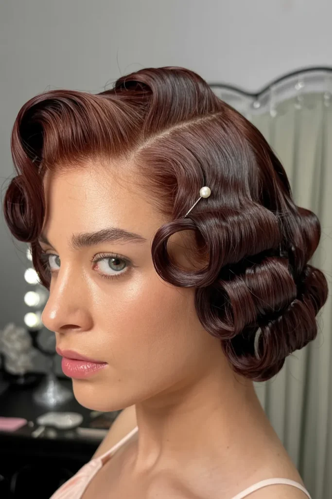 Mahogany Pin Curls