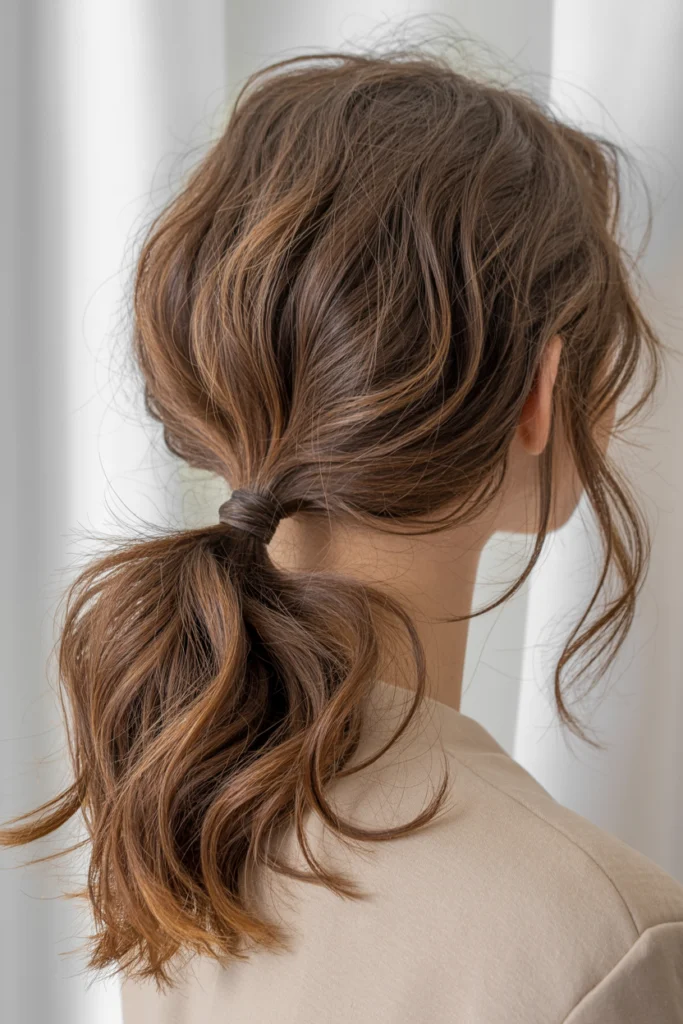 Messy Low Ponytail