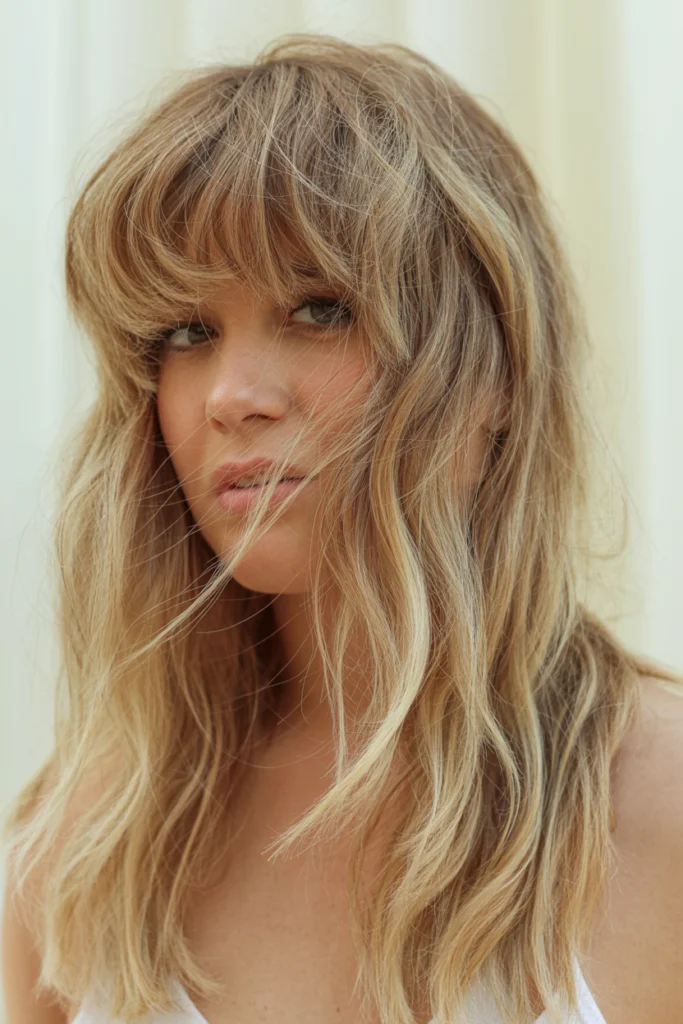 Messy Tousled Peek A Boo Bangs