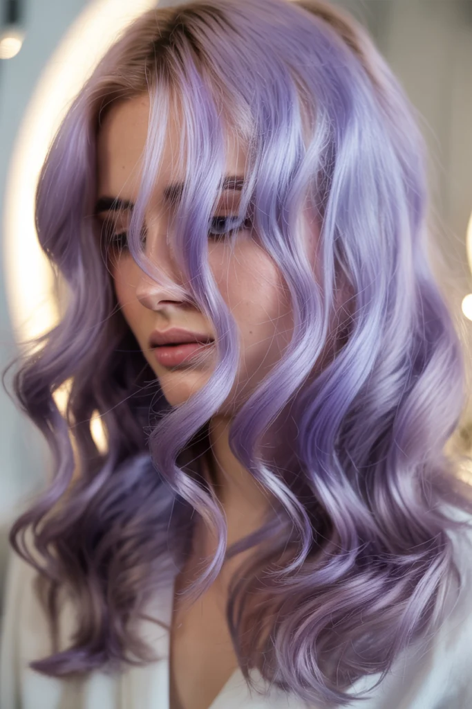 Metallic Lavender Waves