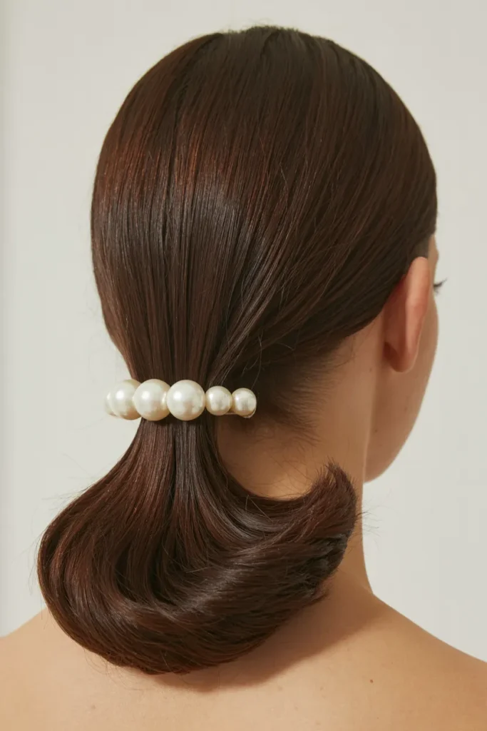 Pearl Clip Ponytail
