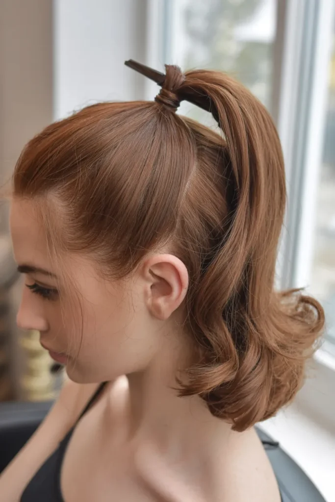 Pinned Crown Ponytail
