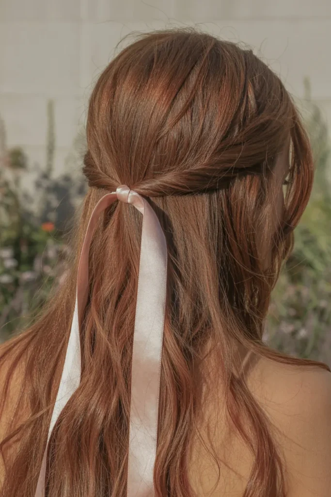 Ribboned Half-Up Twist