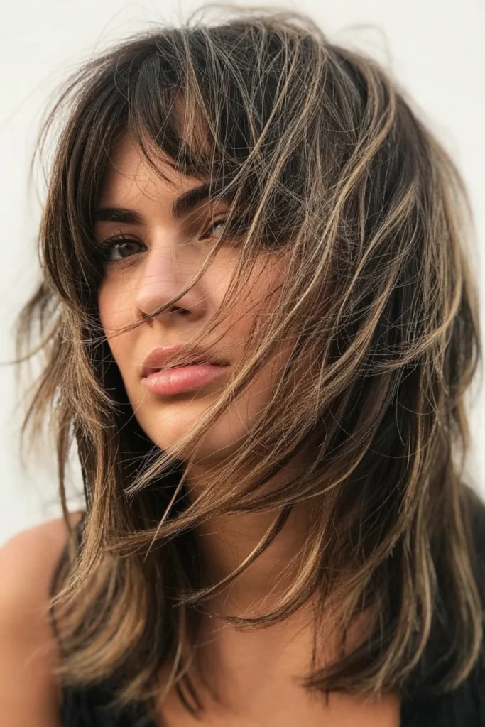 Shaggy Peek A Boo Bangs