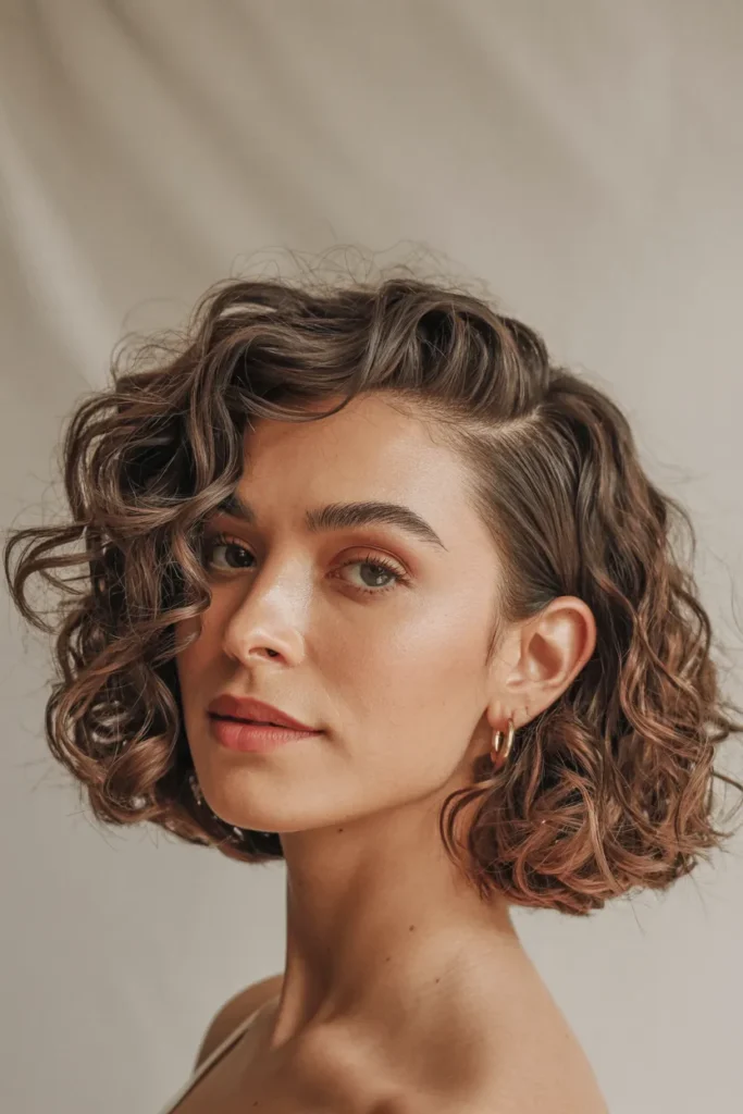 Side-Part Curl Bob