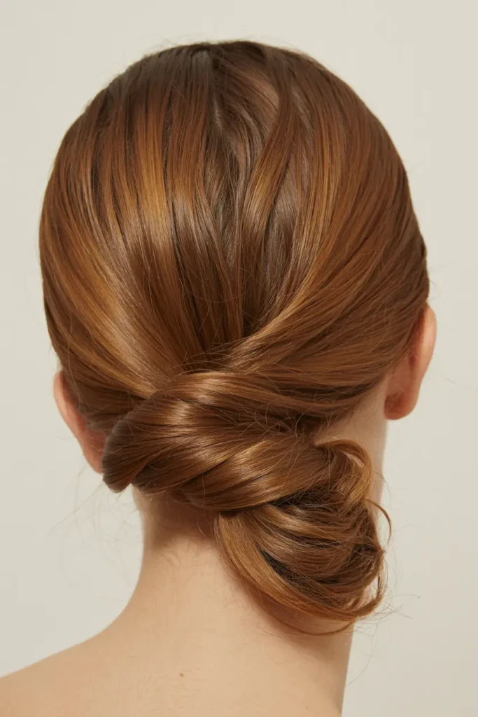 Side-Part Twist Updo
