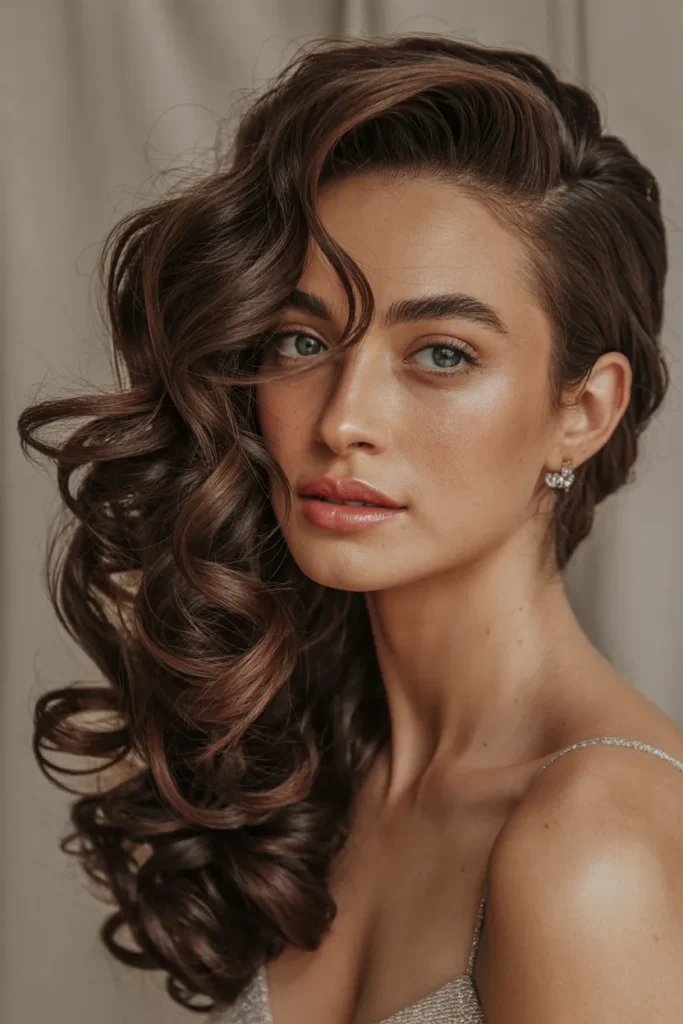 Side-Swept Curls