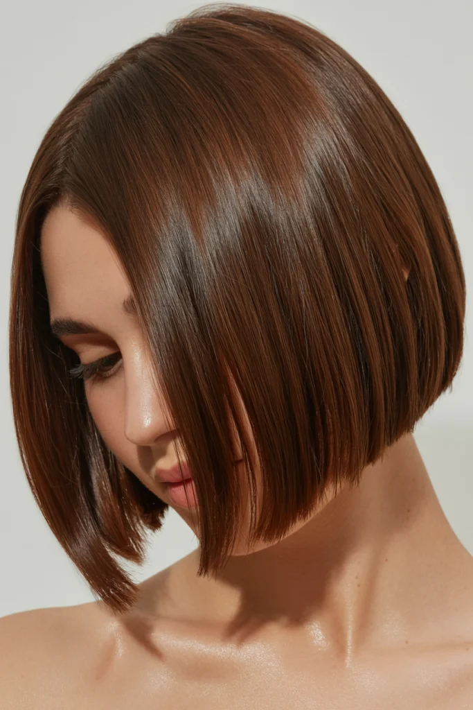 Sleek Bob with Side Part