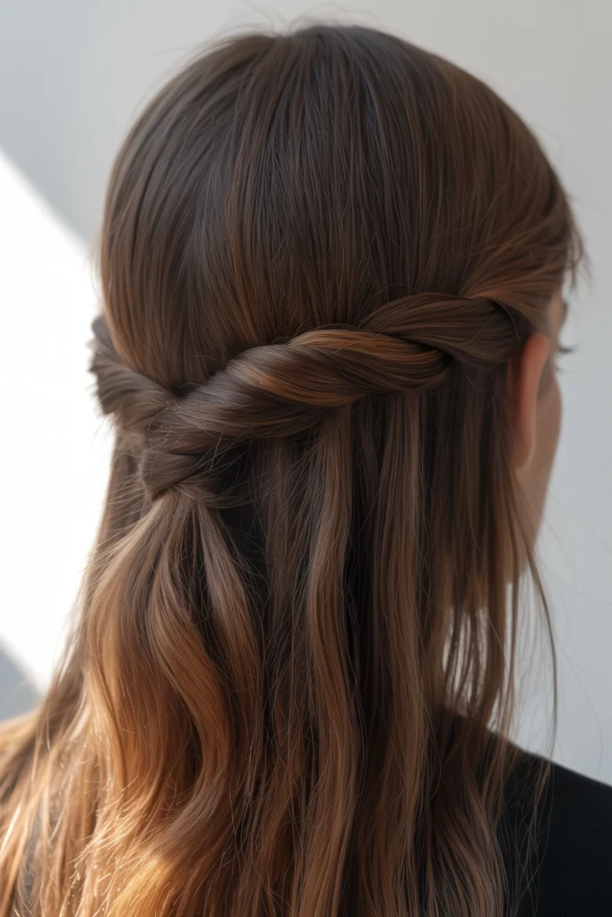 Sleek Half-Up Twist