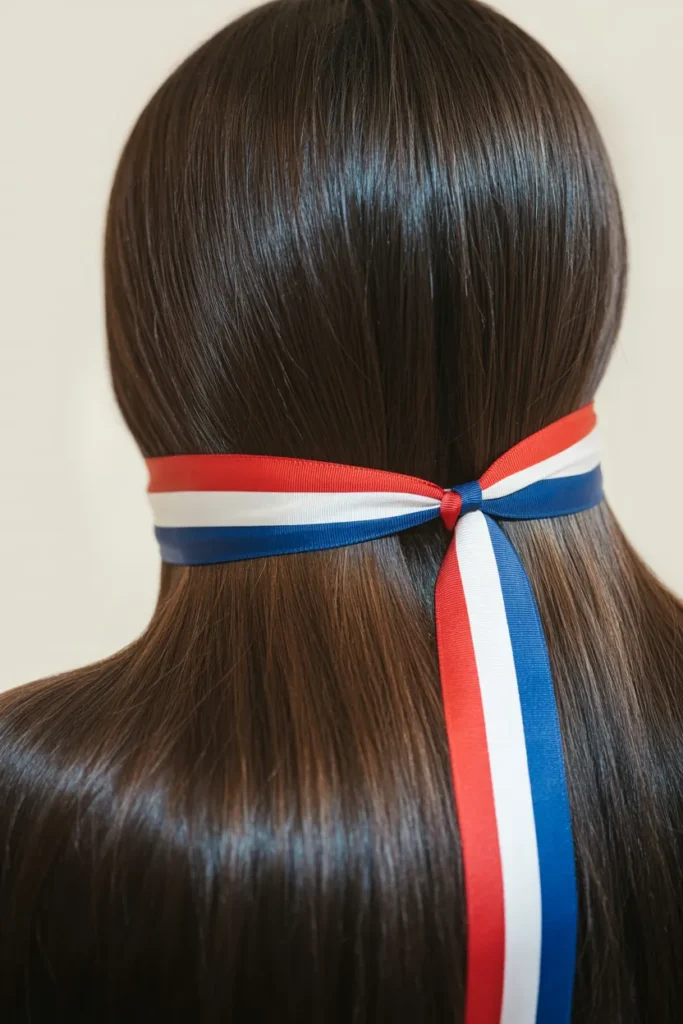 Sleek & Straight with Patriotic Ribbon