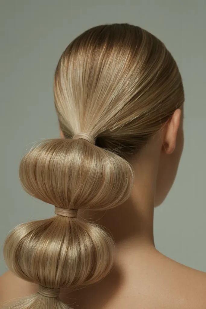 Smooth Bubble Ponytail
