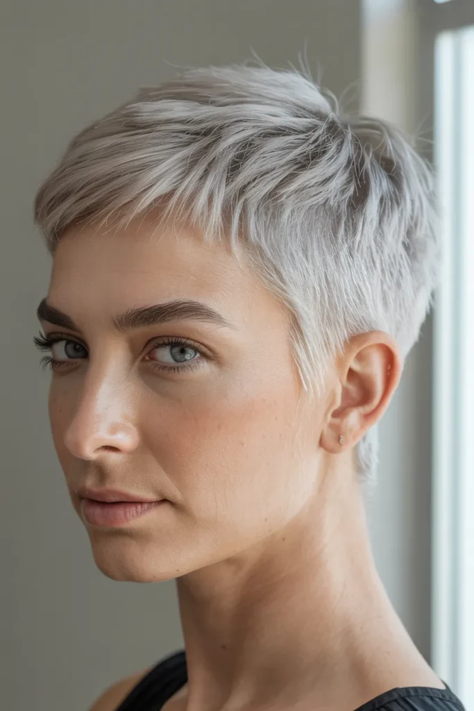 Tousled Silver Quiff