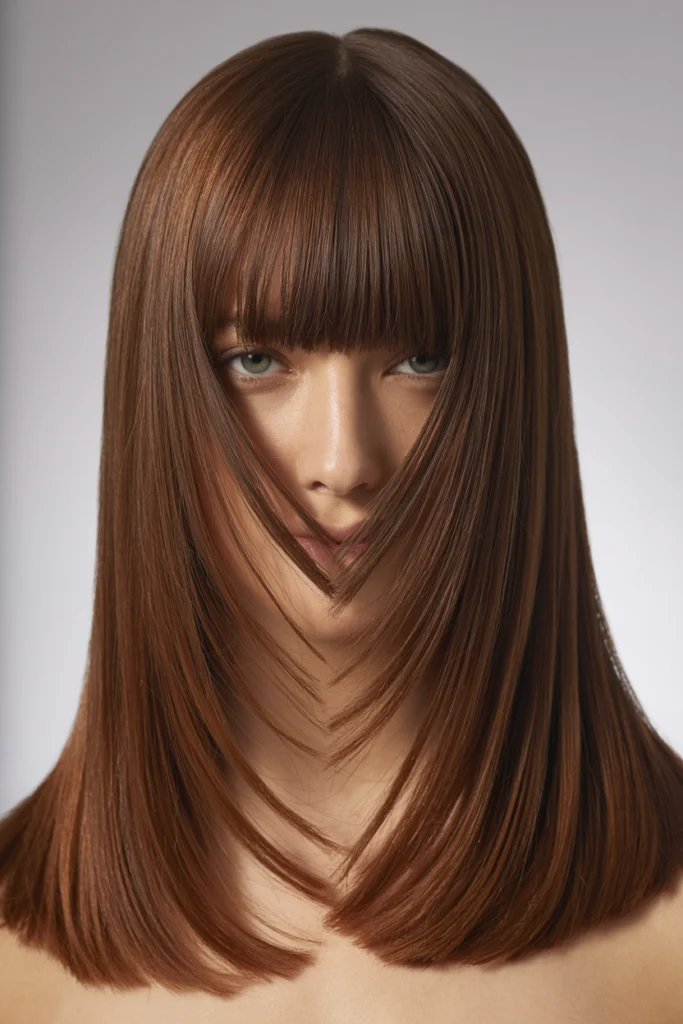 V-Cut Peek A Boo Bangs