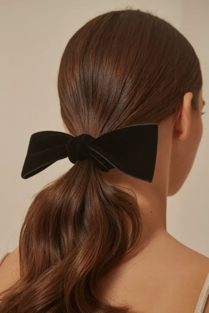 Velvet Bow Ponytail