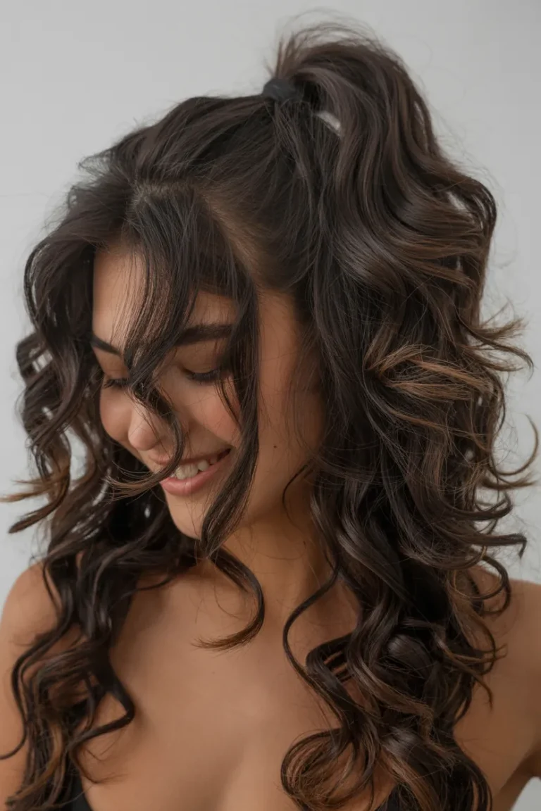 Voluminous Curly Ponytail
