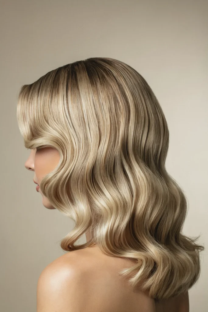 Champagne Sparkle Hollywood Waves