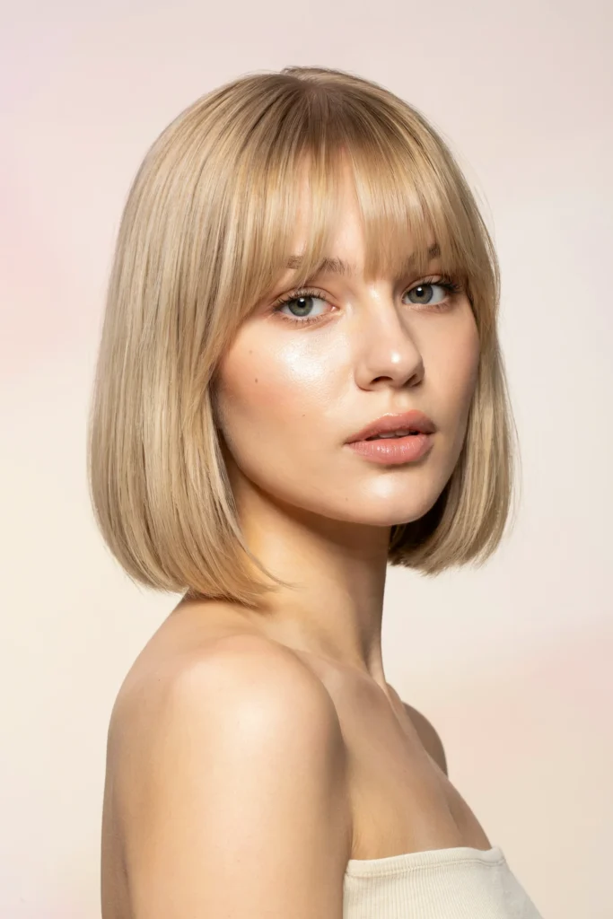 Curtain Bangs Bob