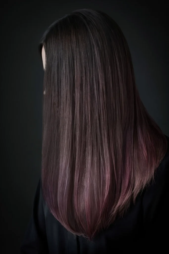 Dark Plum Velvet Balayage