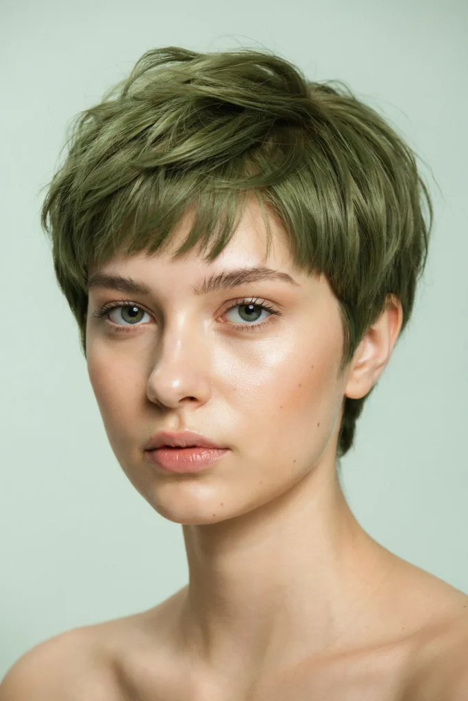 Matcha Green Textured Crop