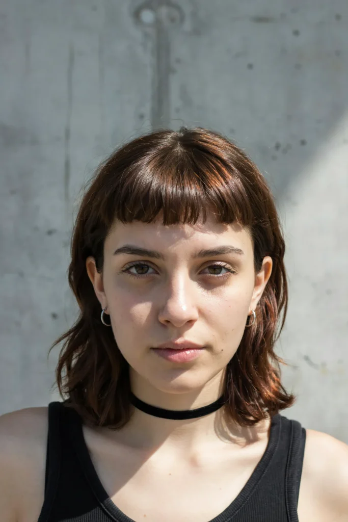 Micro Bangs Retro Mullet