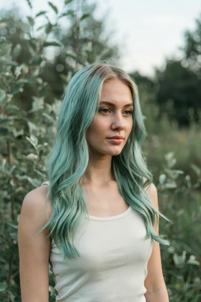 Mint Green Long Waves