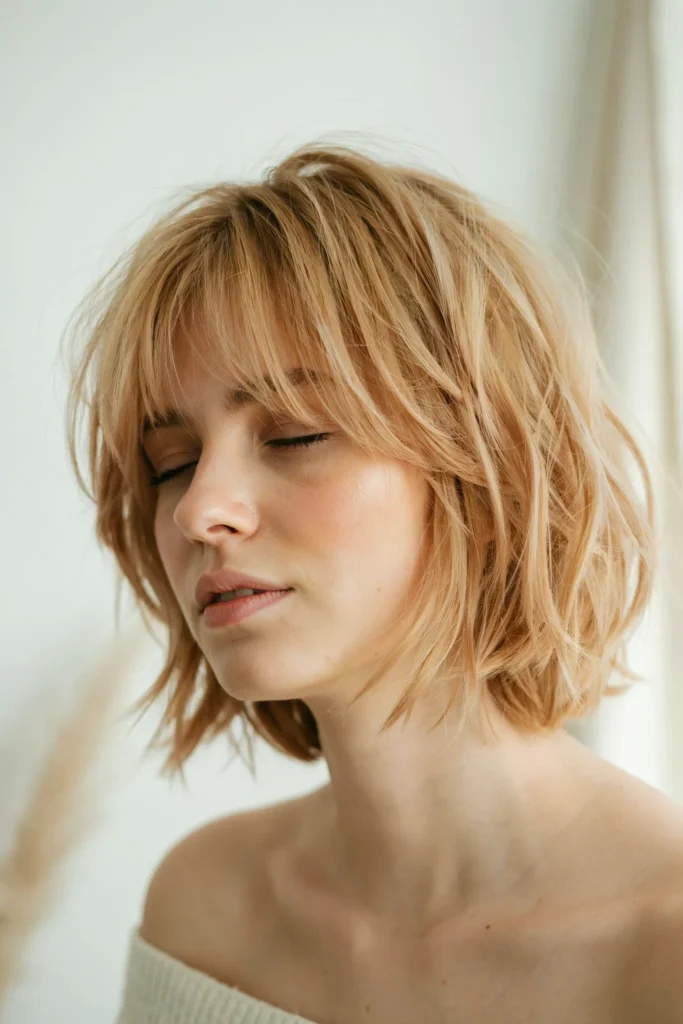 Peach Fuzz Textured Shag