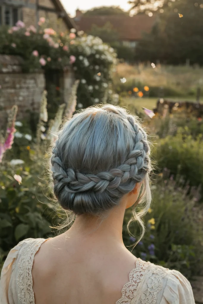 Powder Blue Crown Braid