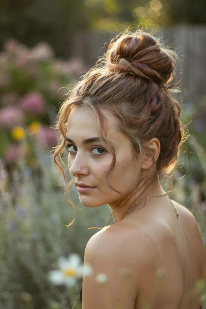 Rose Gold Messy Bun