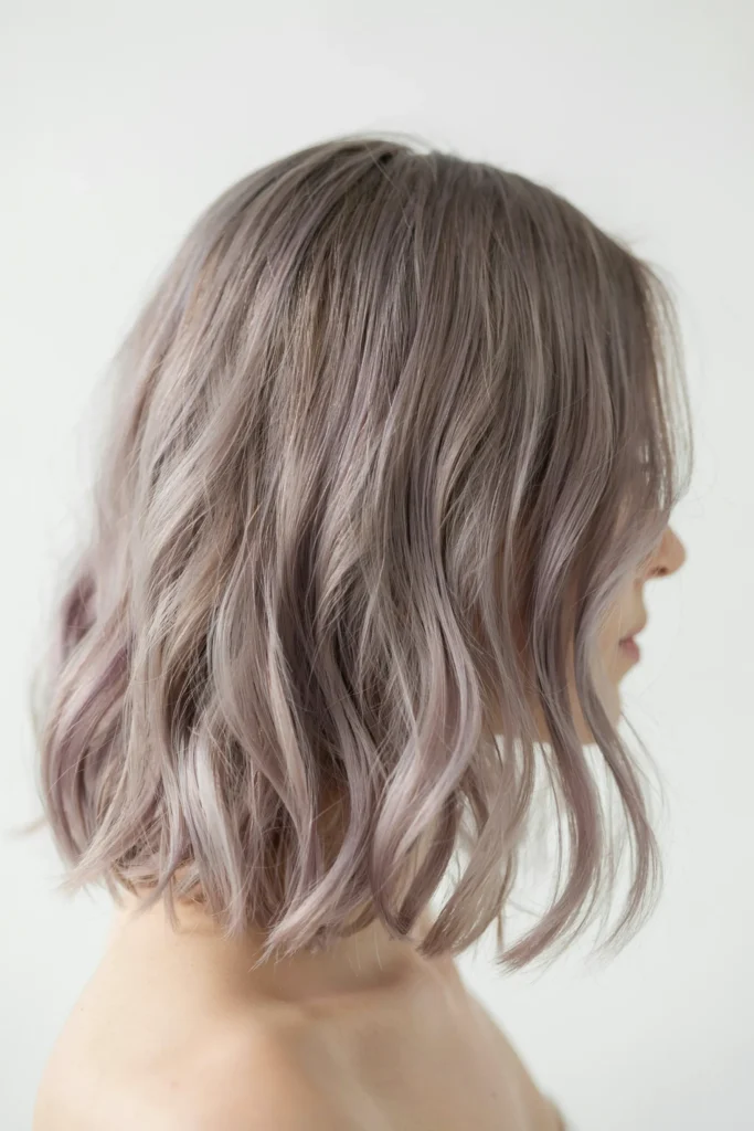Soft Lavender Wavy Lob