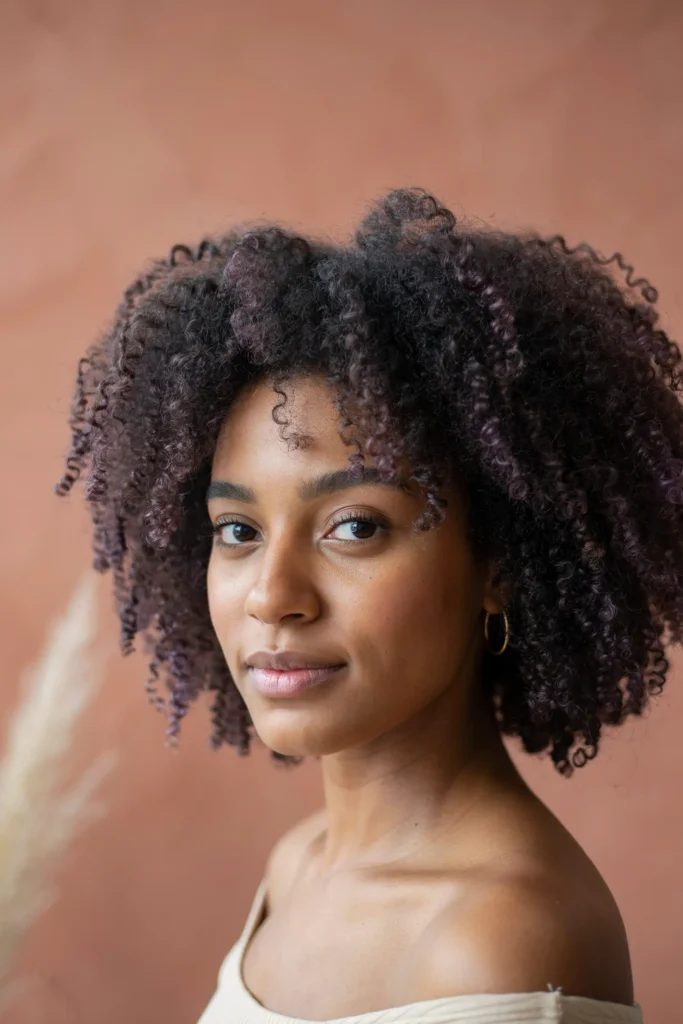 Wisteria Purple Curly Afro