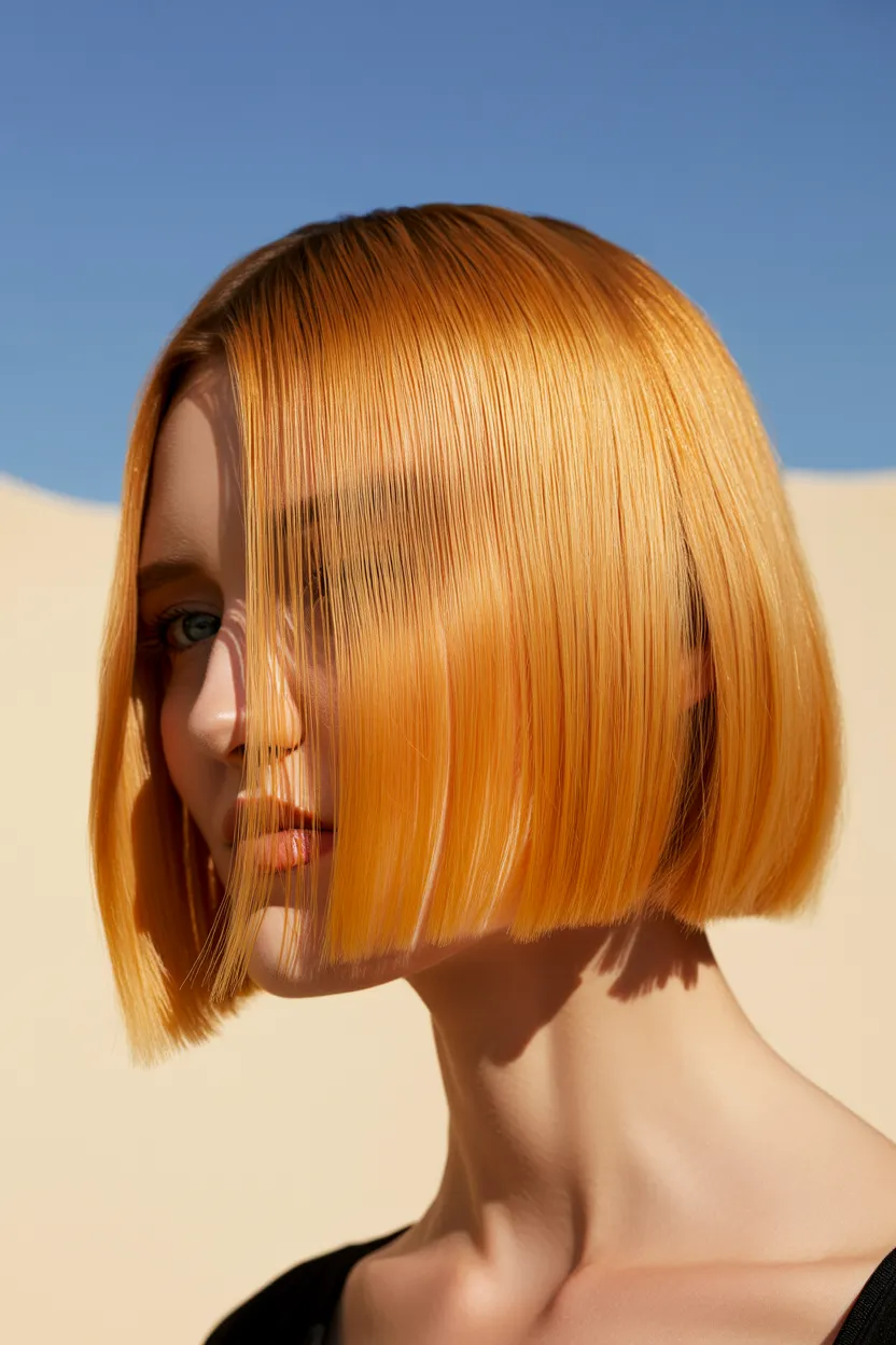 blunt chin bob