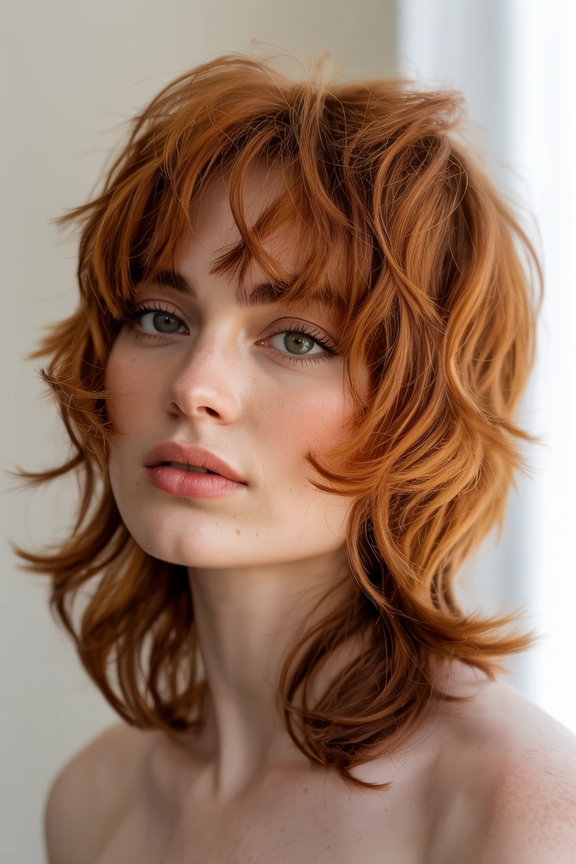 voluminous layered fox cut