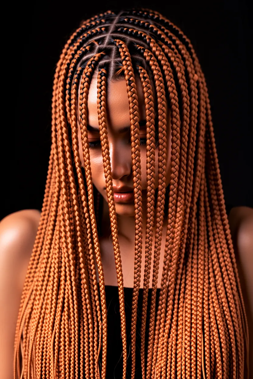 fiery apricot braids