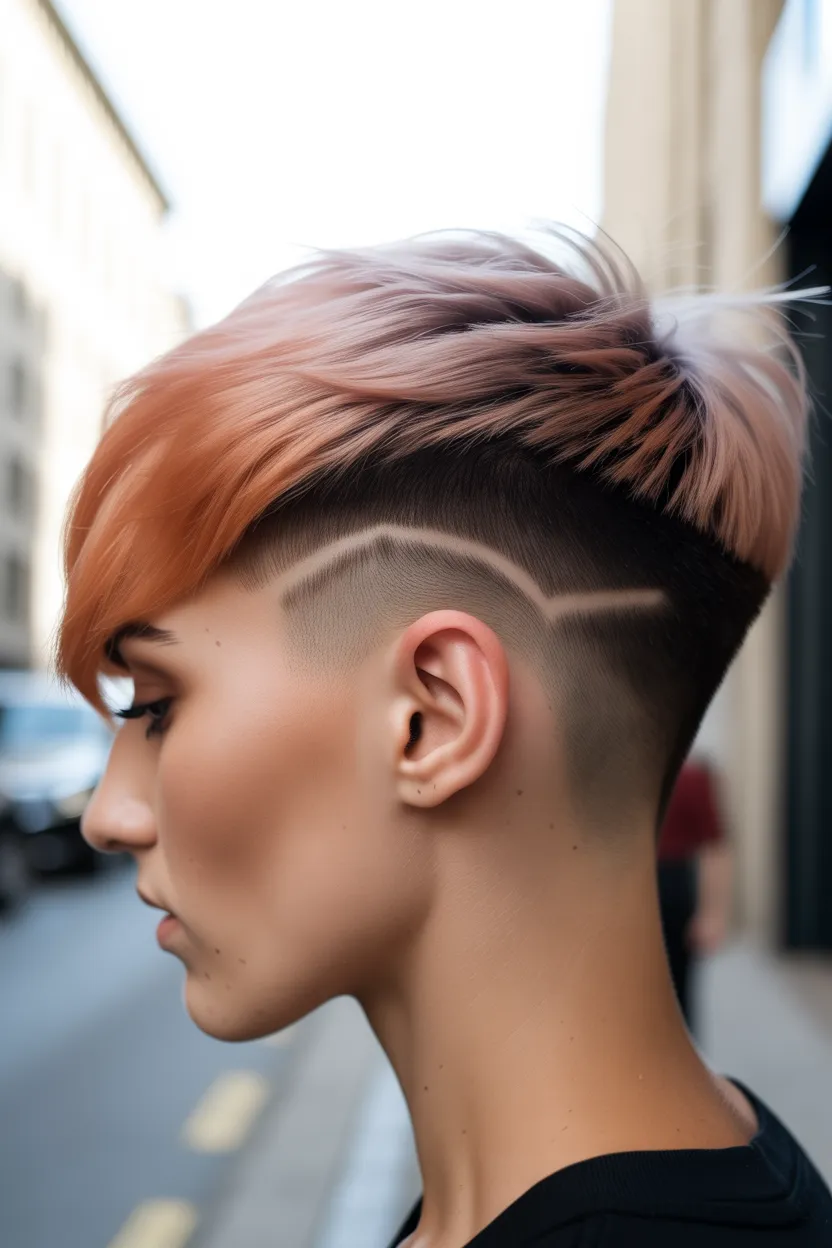 muted apricot undercut