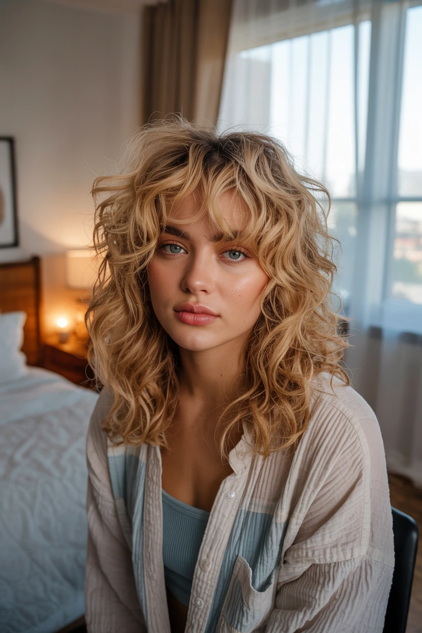 tousled bedhead curls
