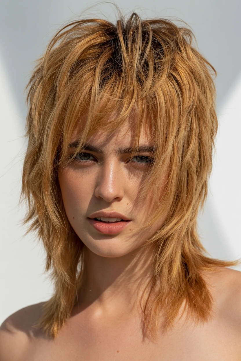 voluminous crown short shag