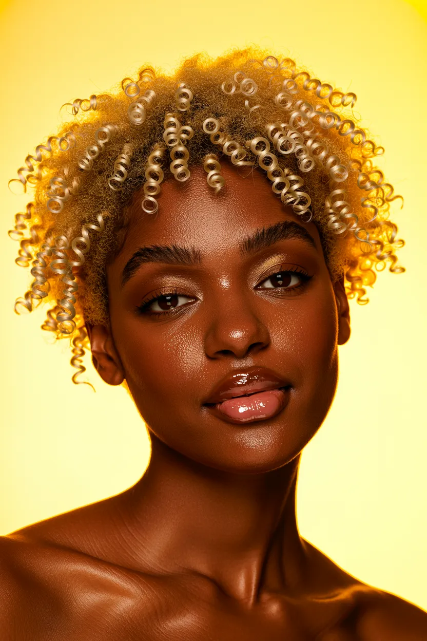 golden shimmer texturized crown