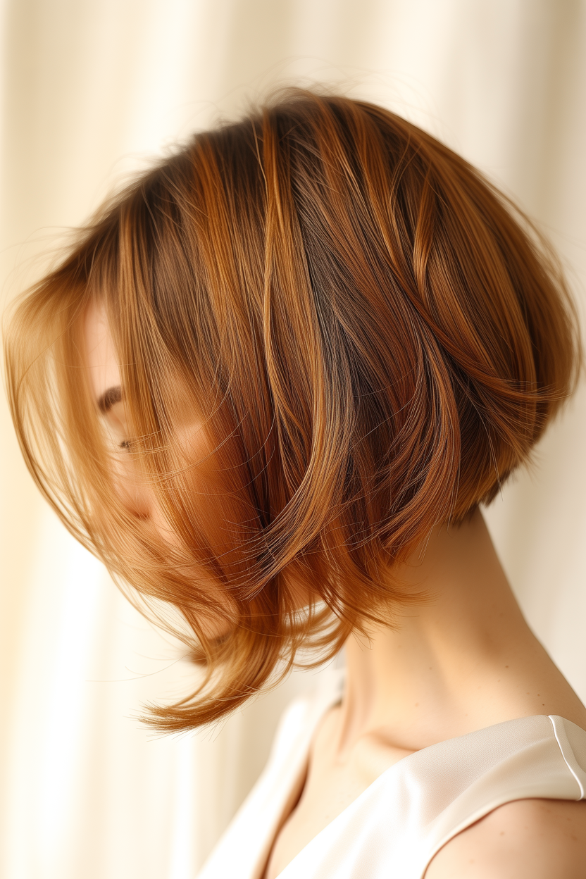 soft feathered bob