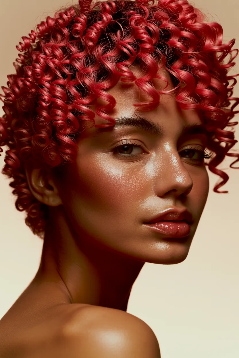 soft crimson defined coils